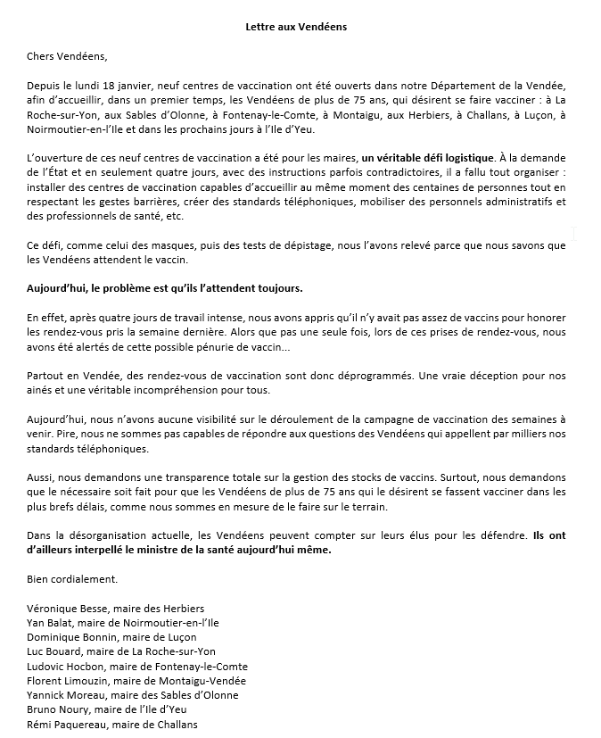 lettre covid